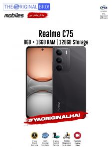 Realme C75 - 8GB RAM - 128GB Storage - PTA Approved - 12 Months Warranty - Black - The Original Bro Mobiles - TOB42